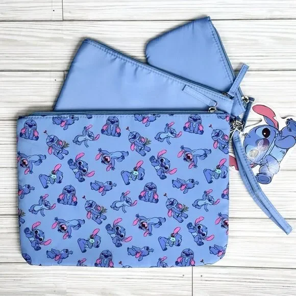 Disney Lilo & Stitch 3-in-1 Travel Pouch Set with Wrist Strap - Picture 3 of 3
